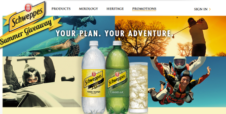 Schweppes-Sweepstakes